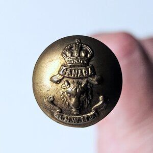 Royal Canadian North-West Mounted Police Uniform Button c.1880 Hat Pin